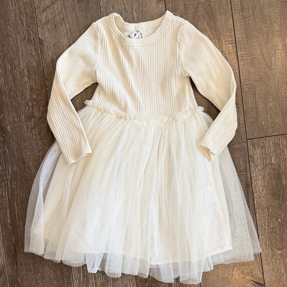 Cotton on Long-Sleeve Tulle Kids Dress
